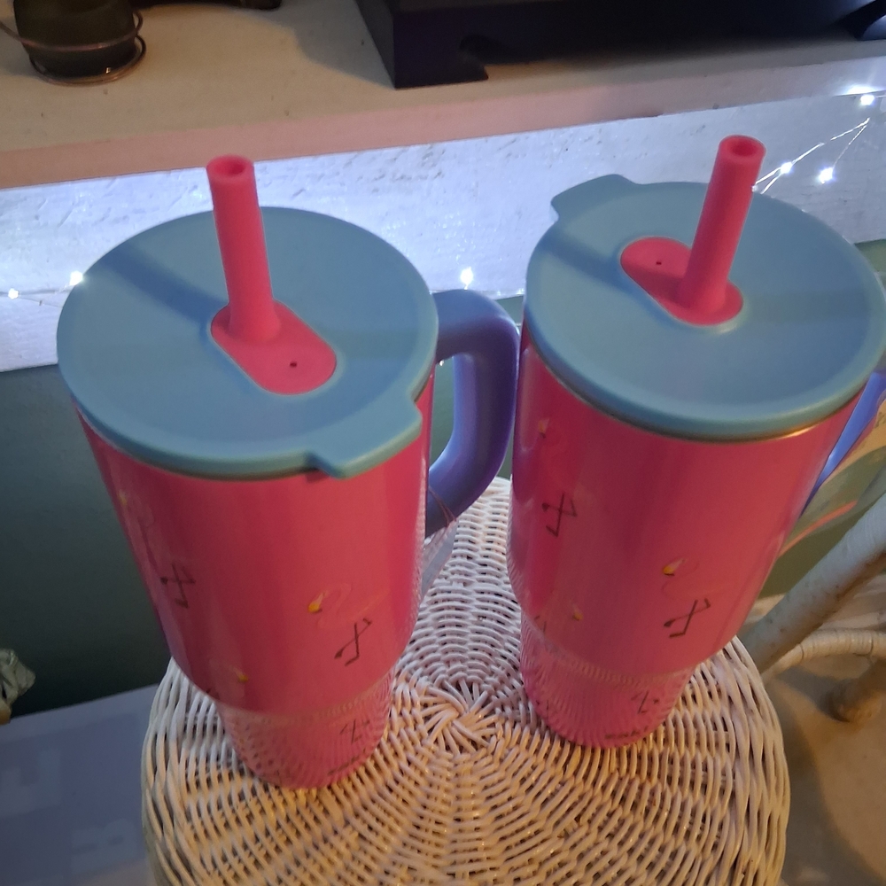 Zak! Pink Flamingo Travel Mug with Handle and Straw - Picture 5 of 6